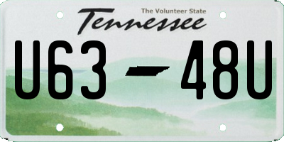 TN license plate U6348U