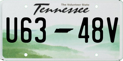 TN license plate U6348V