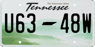 TN license plate U6348W