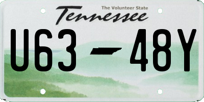 TN license plate U6348Y