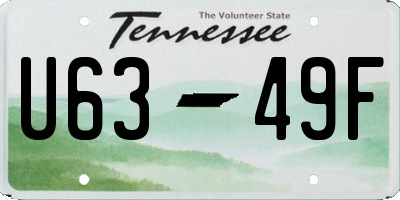 TN license plate U6349F