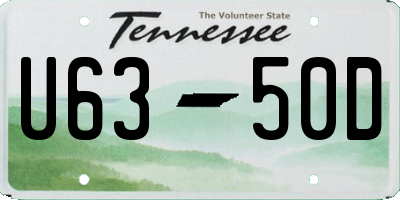TN license plate U6350D