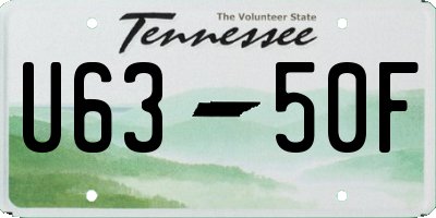 TN license plate U6350F