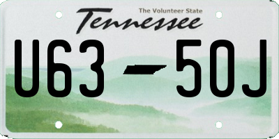 TN license plate U6350J