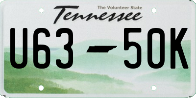 TN license plate U6350K