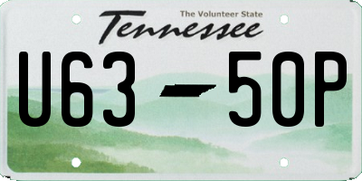 TN license plate U6350P