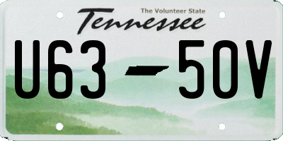 TN license plate U6350V