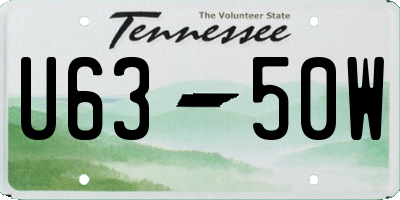 TN license plate U6350W