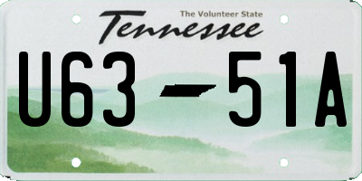 TN license plate U6351A