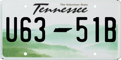 TN license plate U6351B