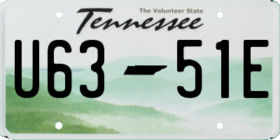 TN license plate U6351E