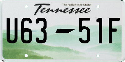 TN license plate U6351F