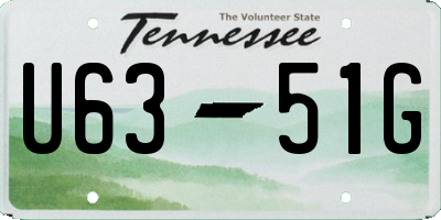 TN license plate U6351G