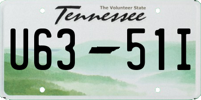 TN license plate U6351I