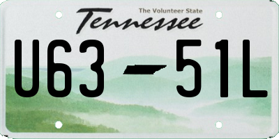 TN license plate U6351L
