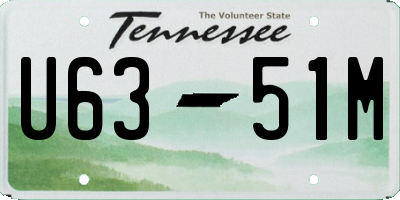 TN license plate U6351M