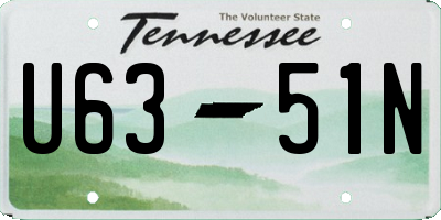 TN license plate U6351N
