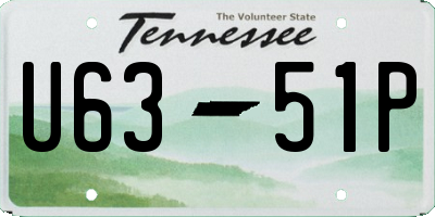 TN license plate U6351P