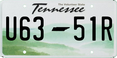TN license plate U6351R