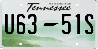TN license plate U6351S