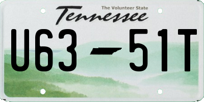 TN license plate U6351T