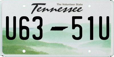 TN license plate U6351U