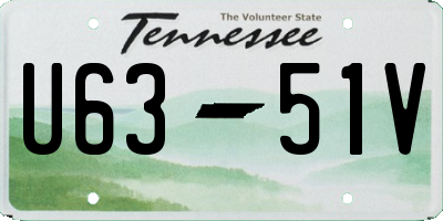 TN license plate U6351V