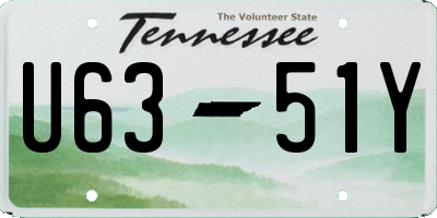 TN license plate U6351Y