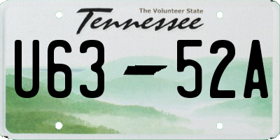 TN license plate U6352A