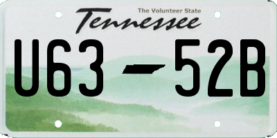 TN license plate U6352B