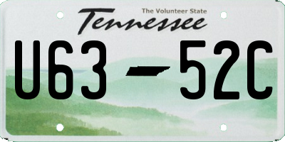 TN license plate U6352C