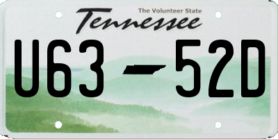 TN license plate U6352D
