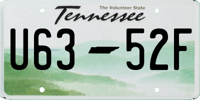 TN license plate U6352F