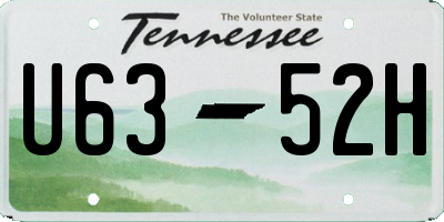 TN license plate U6352H