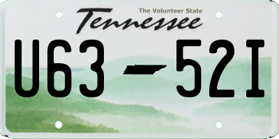 TN license plate U6352I