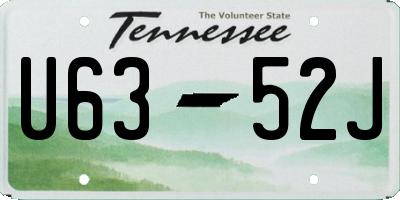 TN license plate U6352J