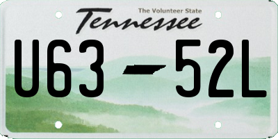TN license plate U6352L