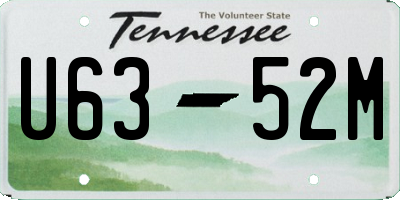 TN license plate U6352M