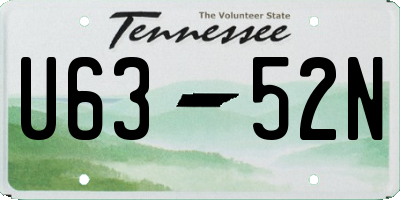 TN license plate U6352N
