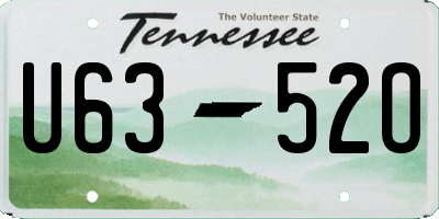 TN license plate U6352O