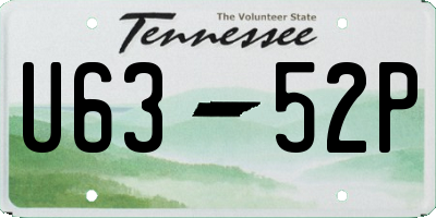 TN license plate U6352P