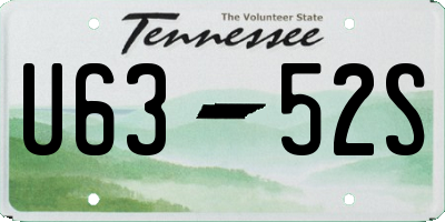 TN license plate U6352S