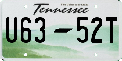 TN license plate U6352T