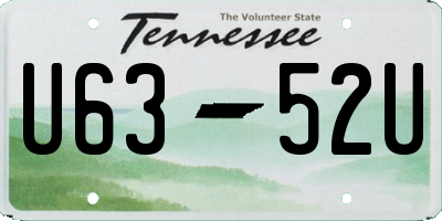 TN license plate U6352U