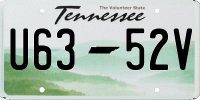 TN license plate U6352V
