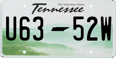 TN license plate U6352W