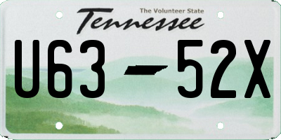 TN license plate U6352X