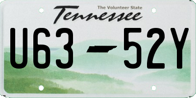 TN license plate U6352Y