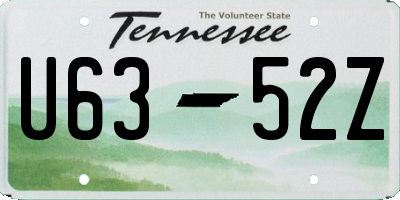 TN license plate U6352Z