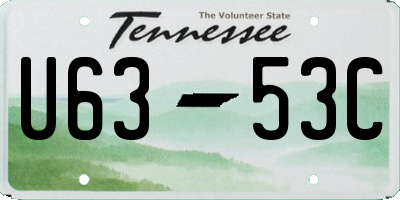 TN license plate U6353C